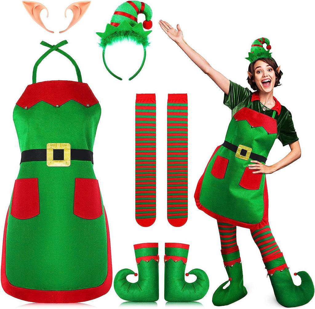 Christmas Party Apron and Hat Set